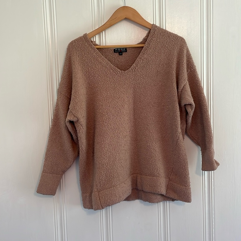 Cozy blush pink oversized sweater